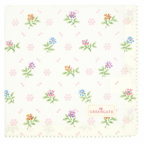 GreenGate Stoffserviette mit Spitze "Cilja" (White)