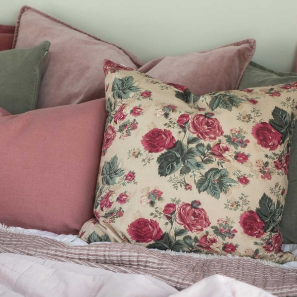 Ib Laursen Kissenbezug "Große Rosen" (Beige)