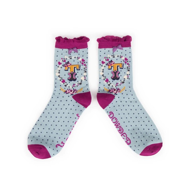 Powder Damen Socken "A-Z" - Buchstabe T
