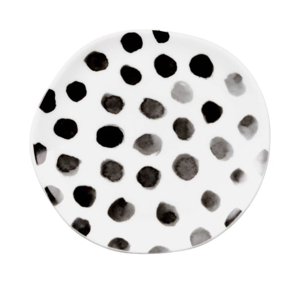 Kuchenteller "MIX & MATCH - Punkte" (Weiß/Schwarz) von räder Design