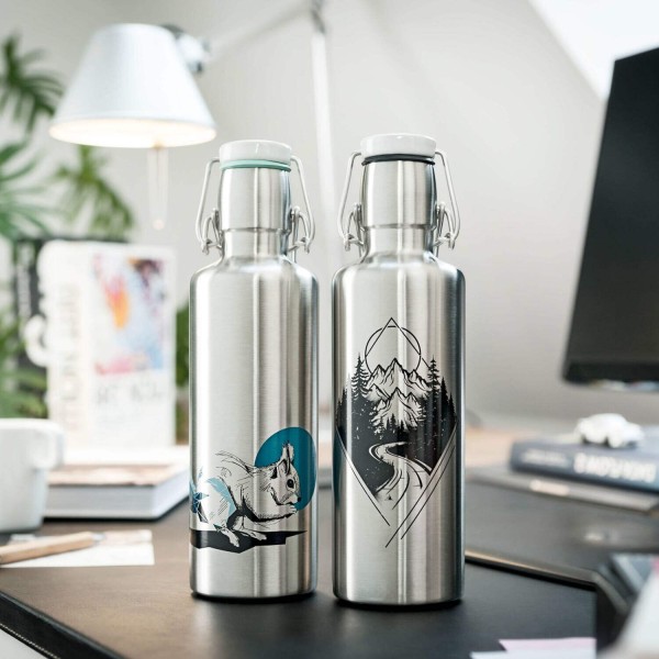 Trinkflasche aus Edelstahl "Soulhörnchen" - 600 ml von Soulbottles