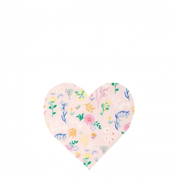 Kleine Pappteller "Wildflower Heart" von Meri Meri