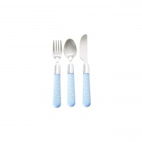 Rice Kinderbesteck "Cloud" (Blau)-1