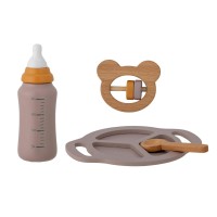 Bloomingville MINI Spiel-Set "Riina" - 4 tlg. (Grau/Natur)