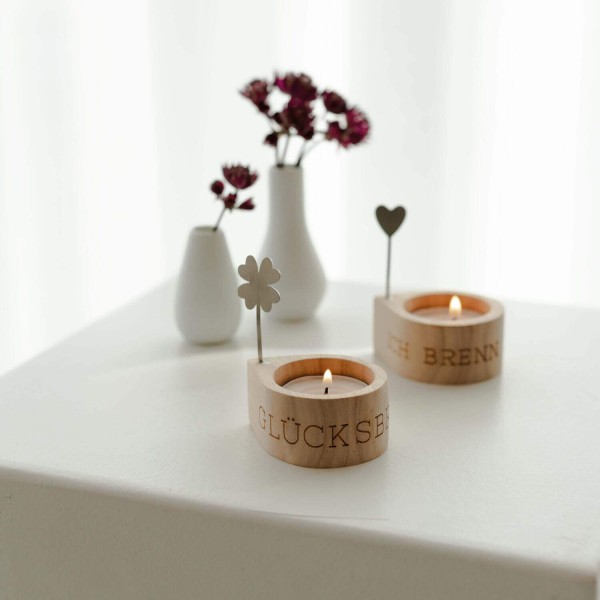 Licht für Dich "Ich brenn für Dich" - 6,5x5,2x7,5 cm (Natur) von räder Design