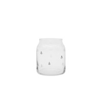Vase aus Glas "Tannen" - 8x7,5 cm (Transparent/Schwarz) von Eulenschnitt