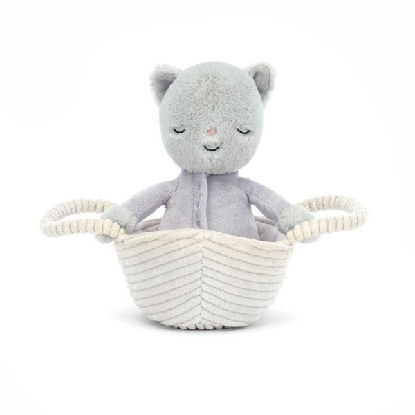 Jellycat Kuscheltier Katze "Rock-a-Bye" - 19 cm (Grau/Beige)