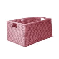 rice Korb "Raffia" - XL (Pink)