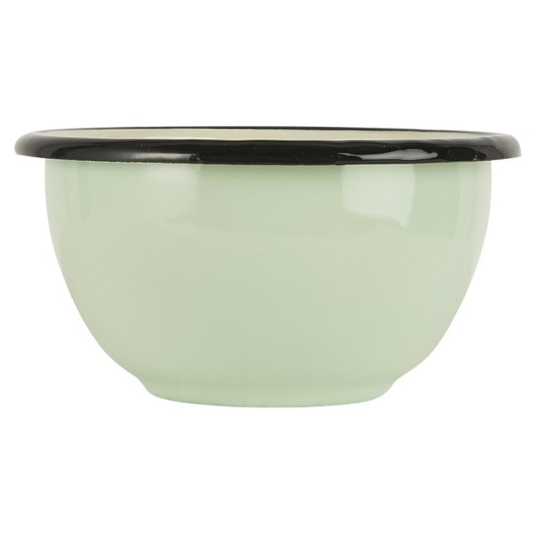 Ib Laursen Schale aus Emaille - ø 10,4 cm (Hellgrün/Creme)