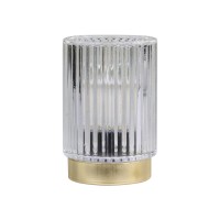 LED-Tischleuchte mit Rillen - ø8,5cm (Transparent) von Chic Antique