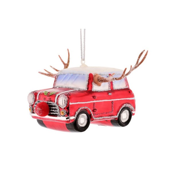 Weihnachtsanhänger "Auto Rudolf" (Rot) von Gift Company