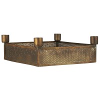 Ib Laursen Adventkerzenhalter - 22x22x8 cm (Metallic)