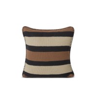 Kissenbezug "Striped" - 50x50 cm (Braun/Beige/Grau) von Lexington