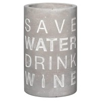Weinkühler "Save water" - 13,5x21 cm (Grau) von räder Design