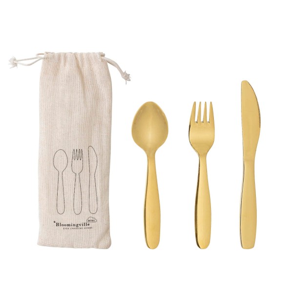 Bloomingville Besteck im 3er-Set (Gold)