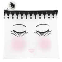 Miss Étoile Mäppchen "Eyes And Dots" (Rose/Schwarz)