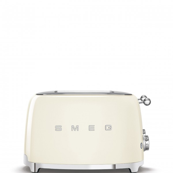 smeg Set aus 4-Schlitz-Toaster und Wasserkocher feste Temperatur (Creme)