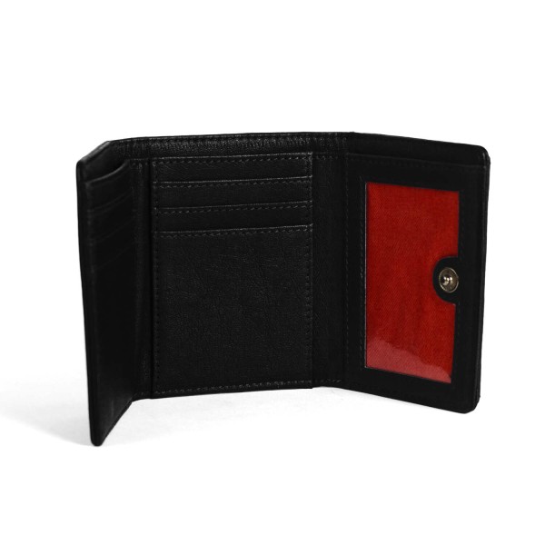 Sticks and Stones Geldbörse "Merida Wallet" (Black) - Gewaschenes Büffelleder