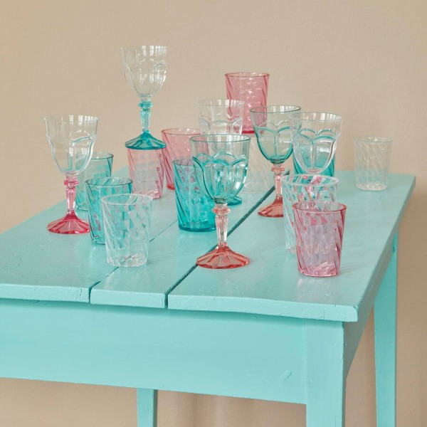 rice Wasserglas / Tumbler "Acrylic" - 340 ml (Transparent/Swirl)