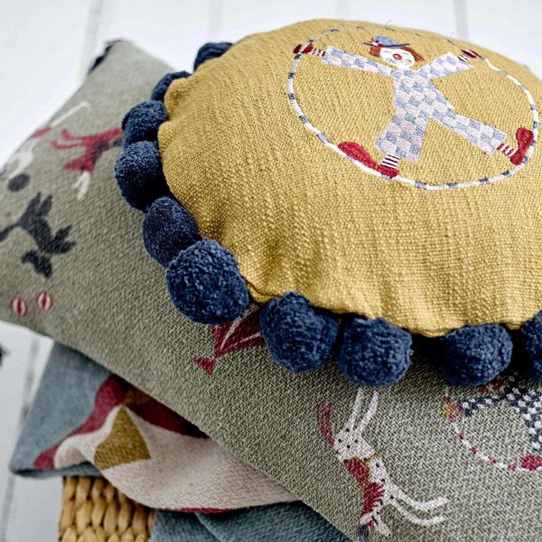Bloomingville MINI Kissen "Seamus" (Gelb/Blau) 