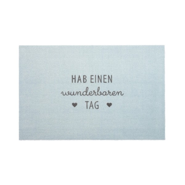 Fußmatte "Hab einen wunderbaren Tag" (Hellblau) von Gift Company