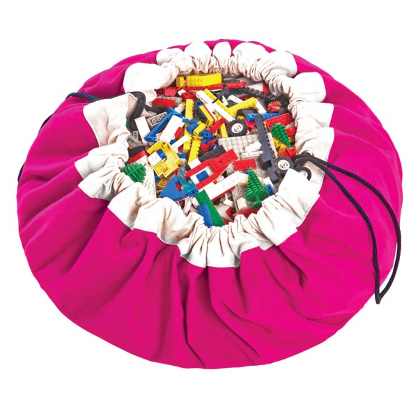 2-in-1 Aufräumsack in strahlendem Fuchsia