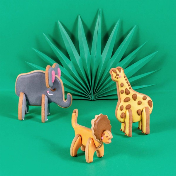 Keksausstecher-Set "3D Safari" von Chefclub Kids Keksausstecher-Set "3D Safari" von Chefclub Kids