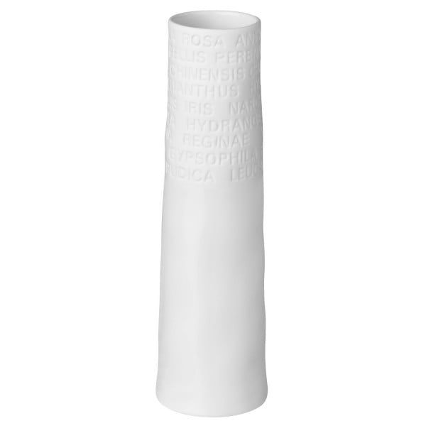 Vase mit Text "LIVING - Raumpoesie" - 17cm (Weiß) von räder Design