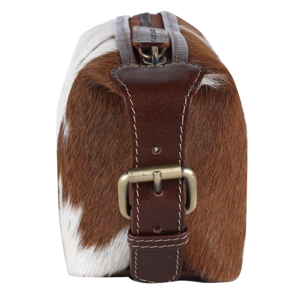Kosmetiktasche/ Mäppchen mit Kuhfell "BAZI" von Alpenleder