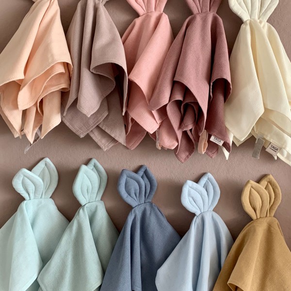 Kuscheltuch/Schnullerkette mit Ohren (Ginger) von SAGA Copenhagen