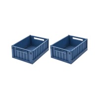 Liewood Aufbewahrungsbox "Weston" im 2er-Set - 5 l (Indigo blue)