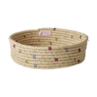 rice Korb "Raffia - Dots" - S (Natur)