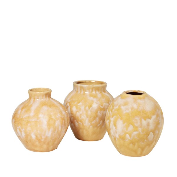 Vase "Ingrid" - S (Tawny Olive Yellow) von Broste Copenhagen