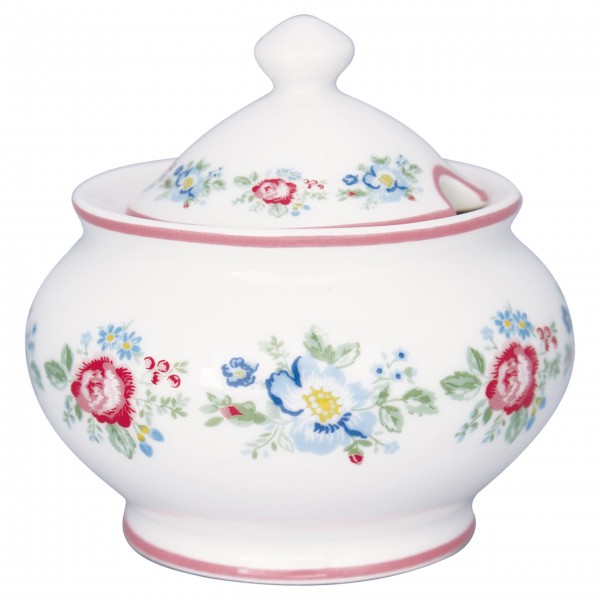 GreenGate Zuckerdose "Henrietta" - Rund (White)