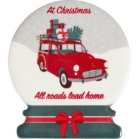 GreenGate Magnet im 4er-Set "Christmas Car" (Red)