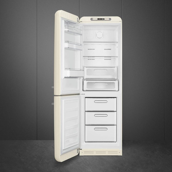 smeg Kühl-/Gefrierkombination "50's Retro Style" FAB32 mit Türanschlag links (Creme)