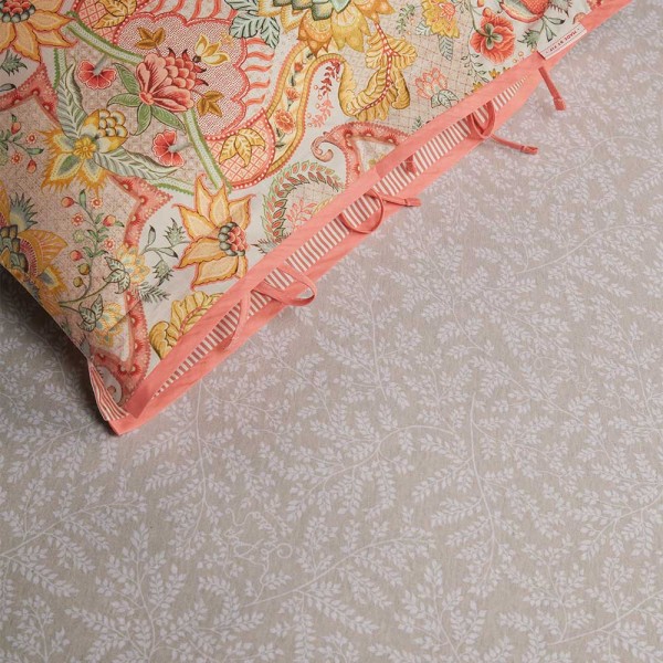 Pip Studio Spannbettlaken "Leafy" - 140x200/220 cm (Khaki)