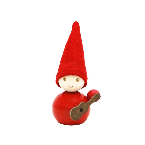Elf-Figur "Guitarist" - 9 cm (Rot) von aarikka