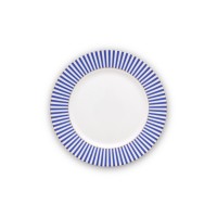 Pip Studio Essteller "Royal Stripes" - 21 cm (Blau/Weiß)