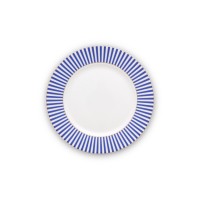 Pip Studio Essteller "Royal Stripes" - 21 cm (Blau/Weiß)