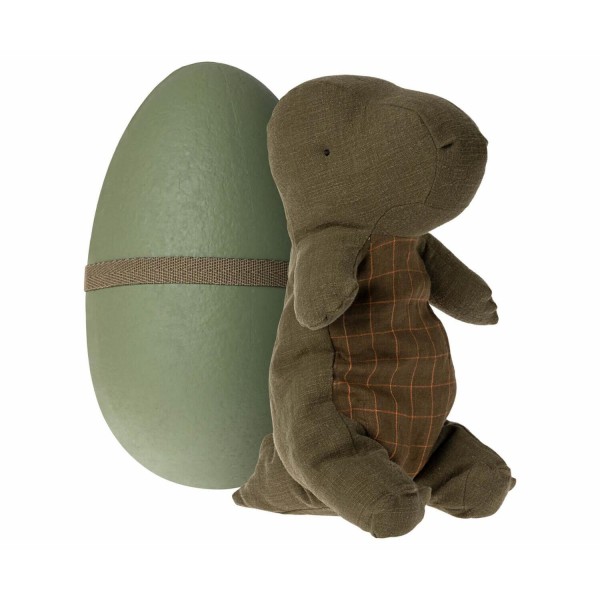 Maileg Kuscheltier Gantosaurus im Ei - Medium (Waldgrün)