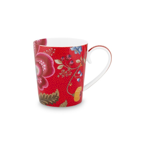 Pip Studio Tasse Buchstabe C "Alphabet Mug – Blushing Birds" – 350 ml (Rot)