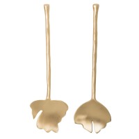 Salatbesteck-Set "Leaves" - 2 tlg. (Gold) von Urban Nature Culture