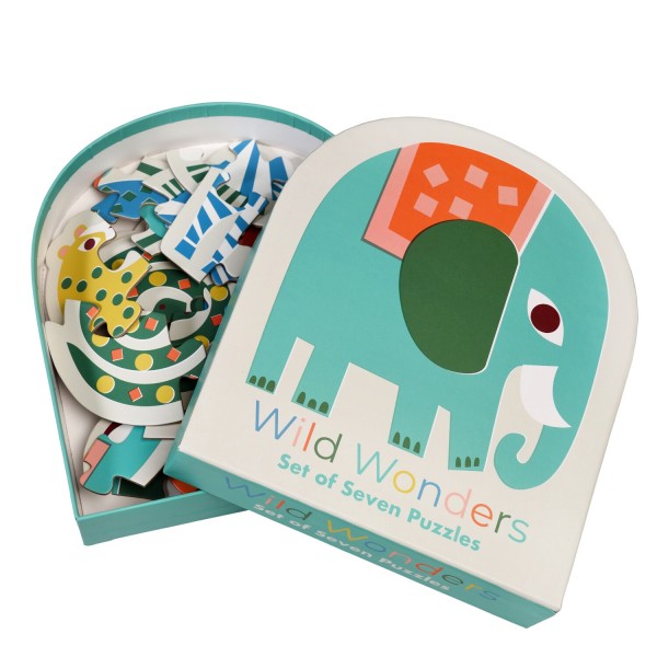 Set mit sieben Puzzles "Wild Wonders" von Rex LONDON