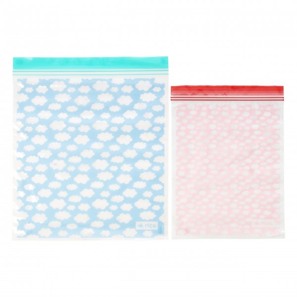 rice Zip Tüten "Assorted Cloud Prints" - 2x10 Stck.