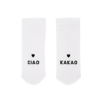 Socken "Ciao Kakao" (Weiß) von Eulenschnitt