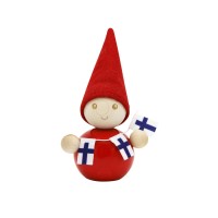 Elf-Figur "Finnish Flags" - 11 cm (Rot) von aarikka
