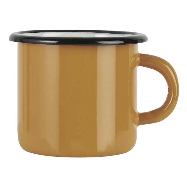 Ib Laursen Tasse aus Emaille (Mustard/Weiß)