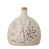 Bloomingville Deko-Flasche mit Deckel "Bea" - ø 13,5 cm (Natur)