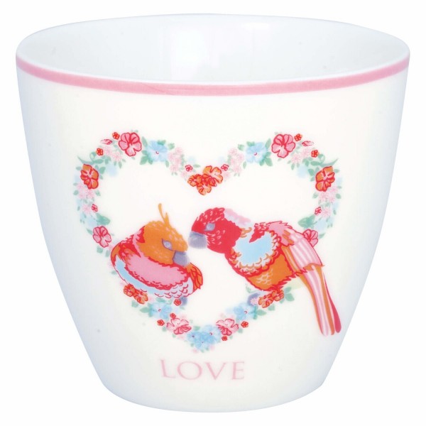 GreenGate Latte Cup "Xenia Love" (White)